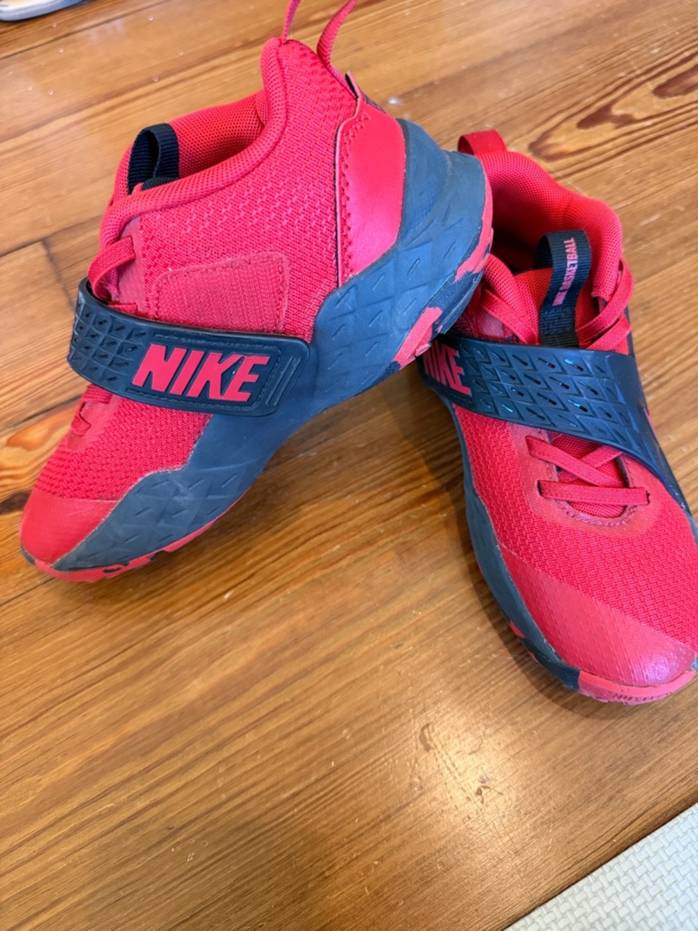 Nike Kids' Red and Black Basketball Sneakers